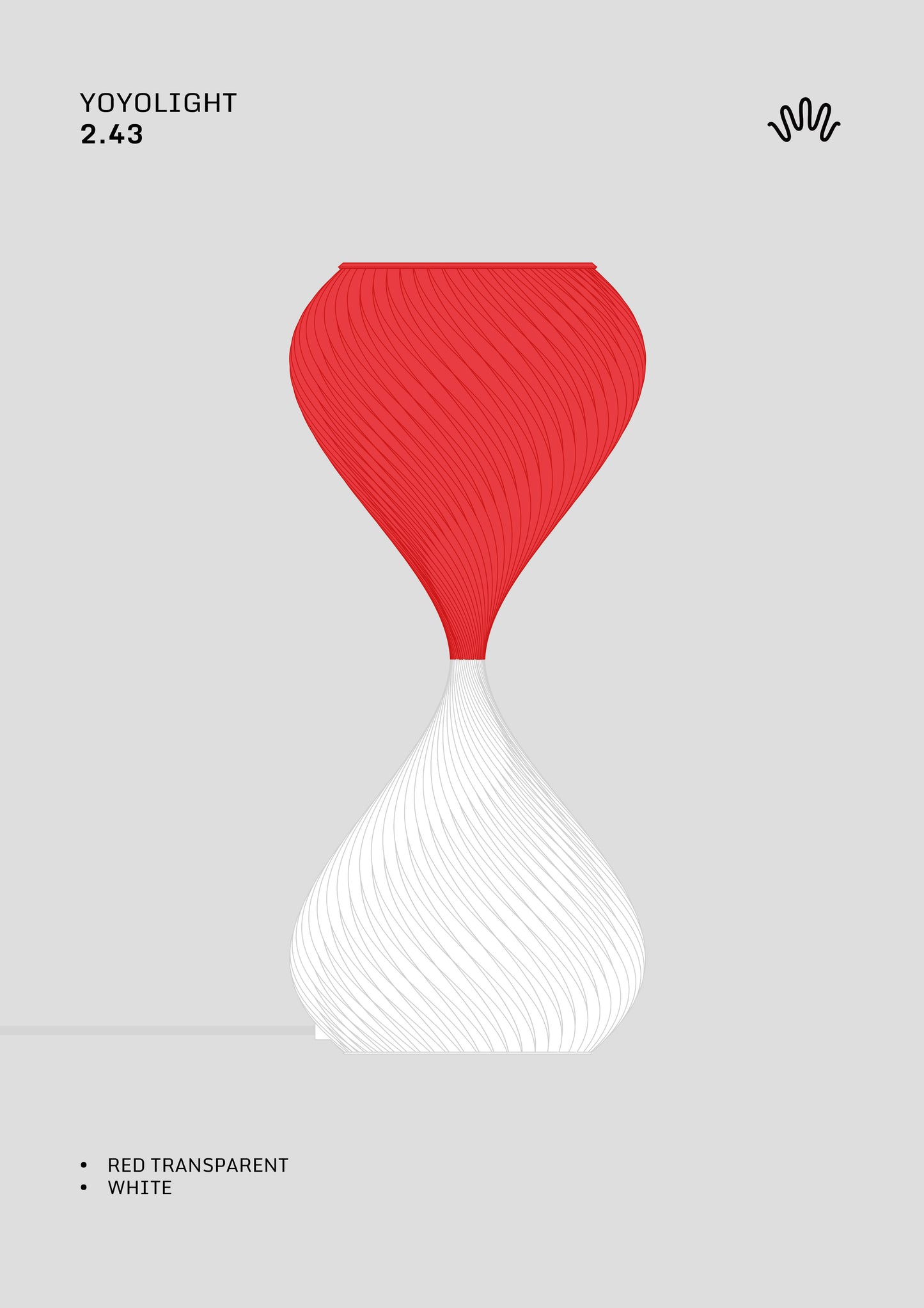S2_43 Red Transparent & White