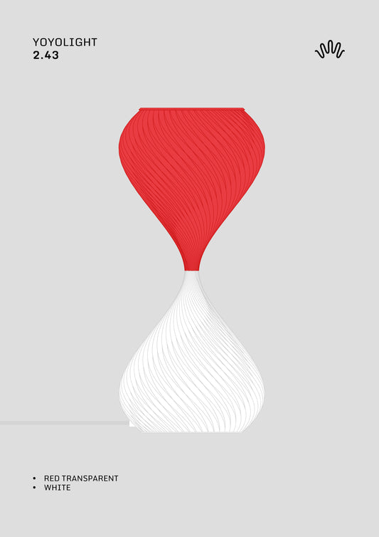 S2_43 Red Transparent & White