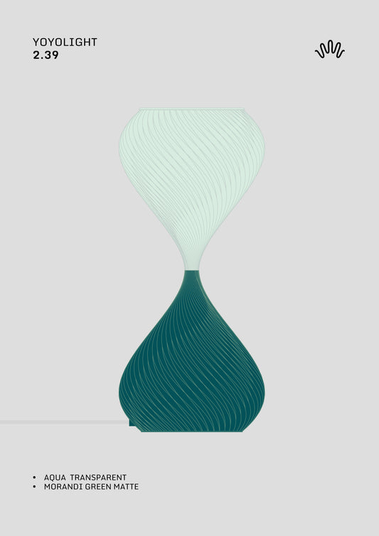 S2_39 Aqua Transparent & Morandi Green